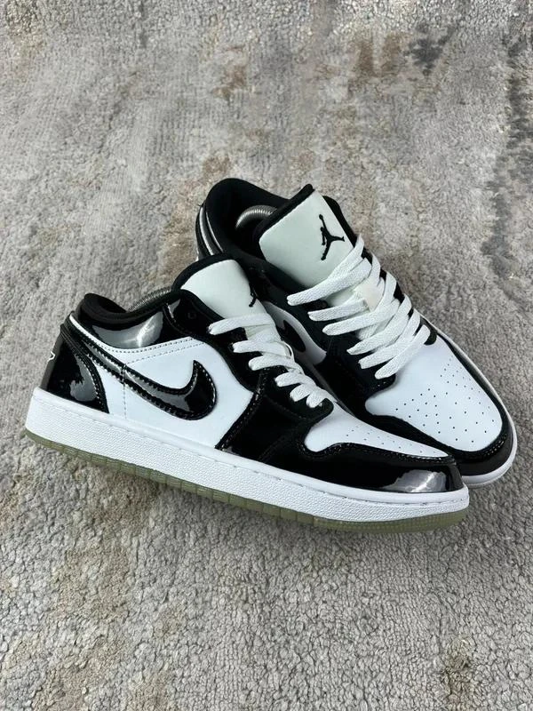 Nike Air Jordan 1 Black White Patent Leather Low SE Concord Sneakers Size 41EU – photo 7